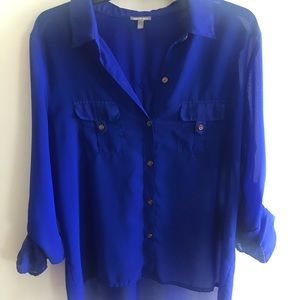Blue work blouse